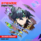 Genshin Impact Inspired Scratch Design Sticker