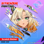 Genshin Impact Inspired Scratch Design Sticker