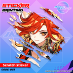 Genshin Impact Inspired Scratch Design Sticker