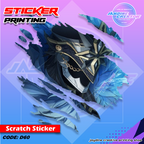 Genshin Impact Inspired Scratch Design Sticker