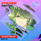 Genshin Impact Inspired Scratch Design Sticker