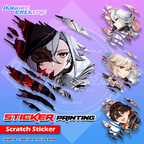 Genshin Impact Inspired Scratch Design Sticker