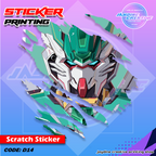Gundam Inspired Scratch Design Sticker