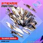 Gundam Inspired Scratch Design Sticker