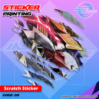 Gundam Inspired Scratch Design Sticker