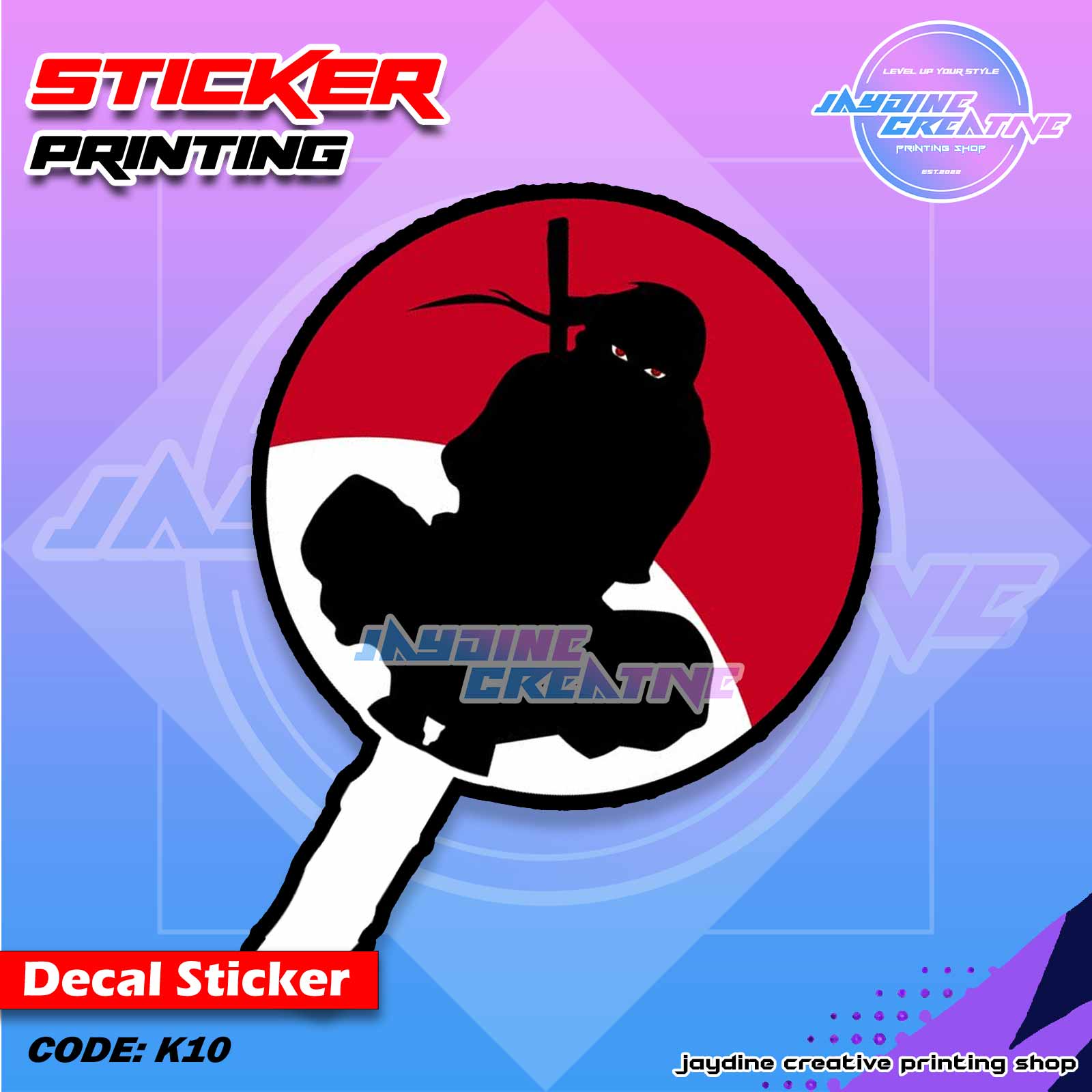 Akatsuki Itachi Inspired Peeker Sticker