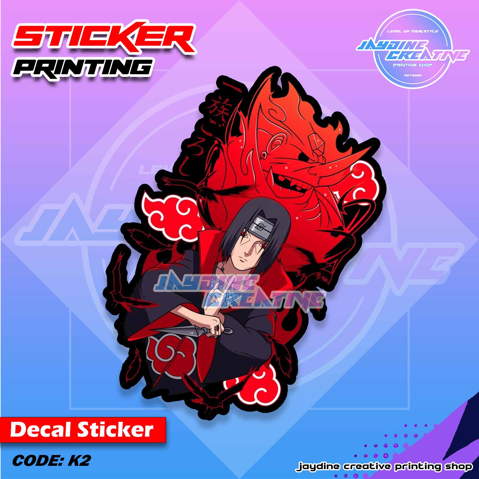 Akatsuki Itachi Inspired Peeker Sticker