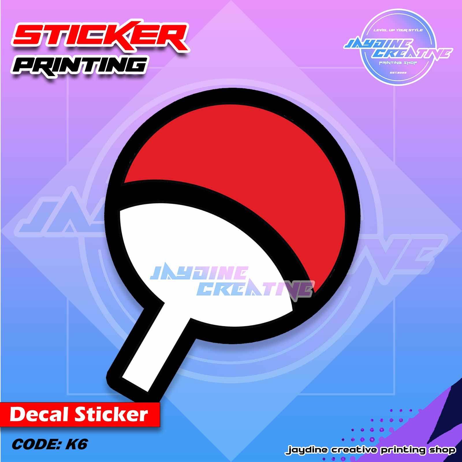 Akatsuki Itachi Inspired Peeker Sticker