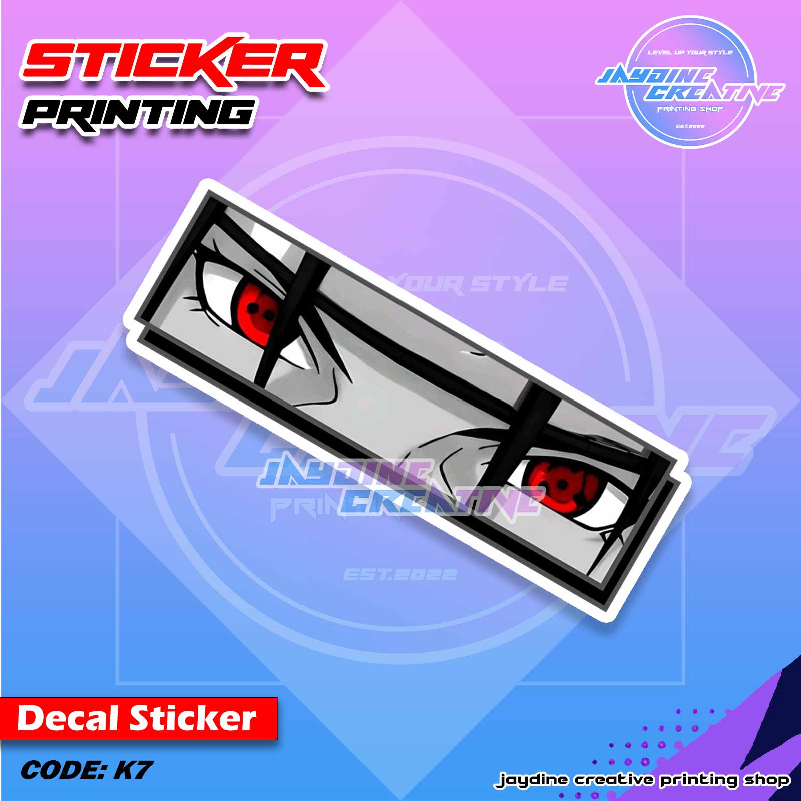 Akatsuki Itachi Inspired Peeker Sticker