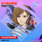 Jujutsu Kaisen Inspired Scratch Design Sticker