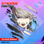 Jujutsu Kaisen Inspired Scratch Design Sticker