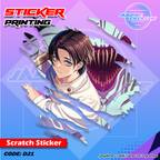 Jujutsu Kaisen Inspired Scratch Design Sticker