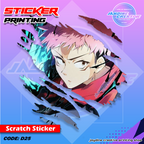 Jujutsu Kaisen Inspired Scratch Design Sticker