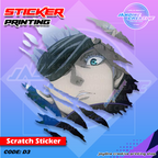 Jujutsu Kaisen Inspired Scratch Design Sticker