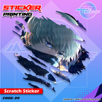 Jujutsu Kaisen Inspired Scratch Design Sticker