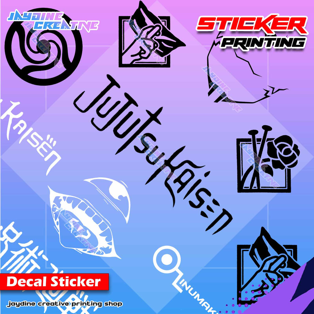 Jujutsu Kaisen Inspired Decal Cut-Out Sticker