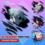 Jujutsu Kaisen Inspired Scratch Design Sticker