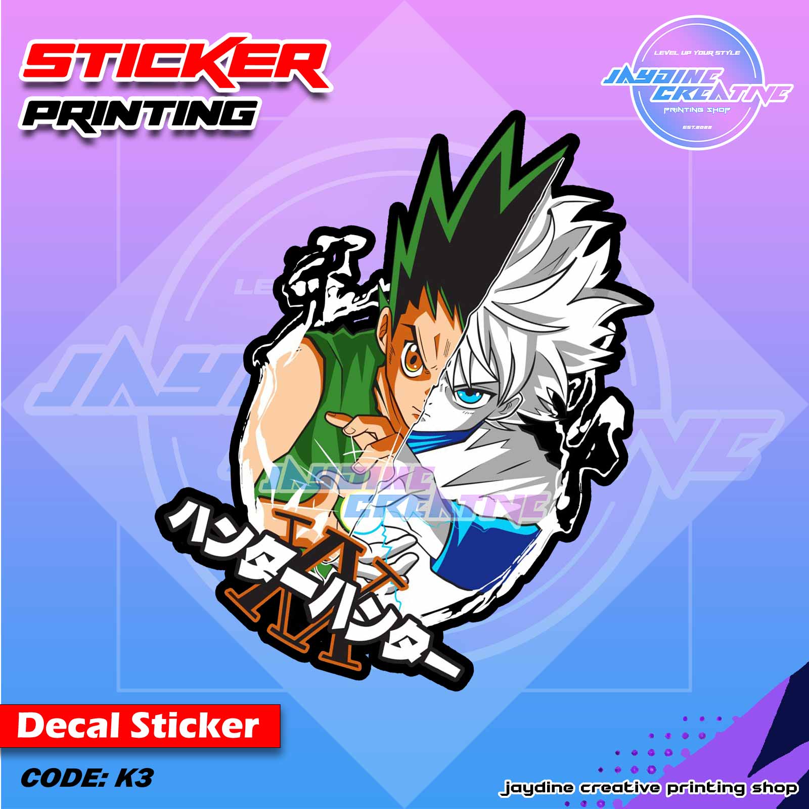 Hunter x Hunter Killua Inspired Peeker Sticker