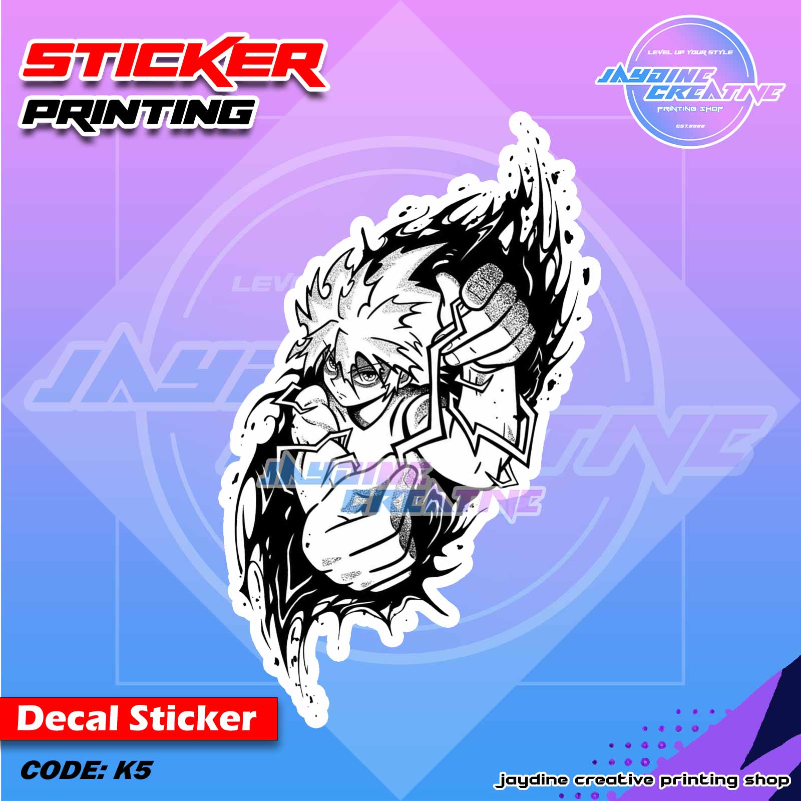 Hunter x Hunter Killua Inspired Peeker Sticker
