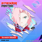 Naruto Inspired Scratch Design Sticker