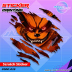 Naruto Inspired Scratch Design Sticker