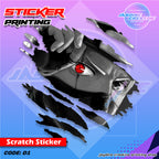 Naruto Inspired Scratch Design Sticker