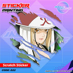 Naruto Inspired Scratch Design Sticker