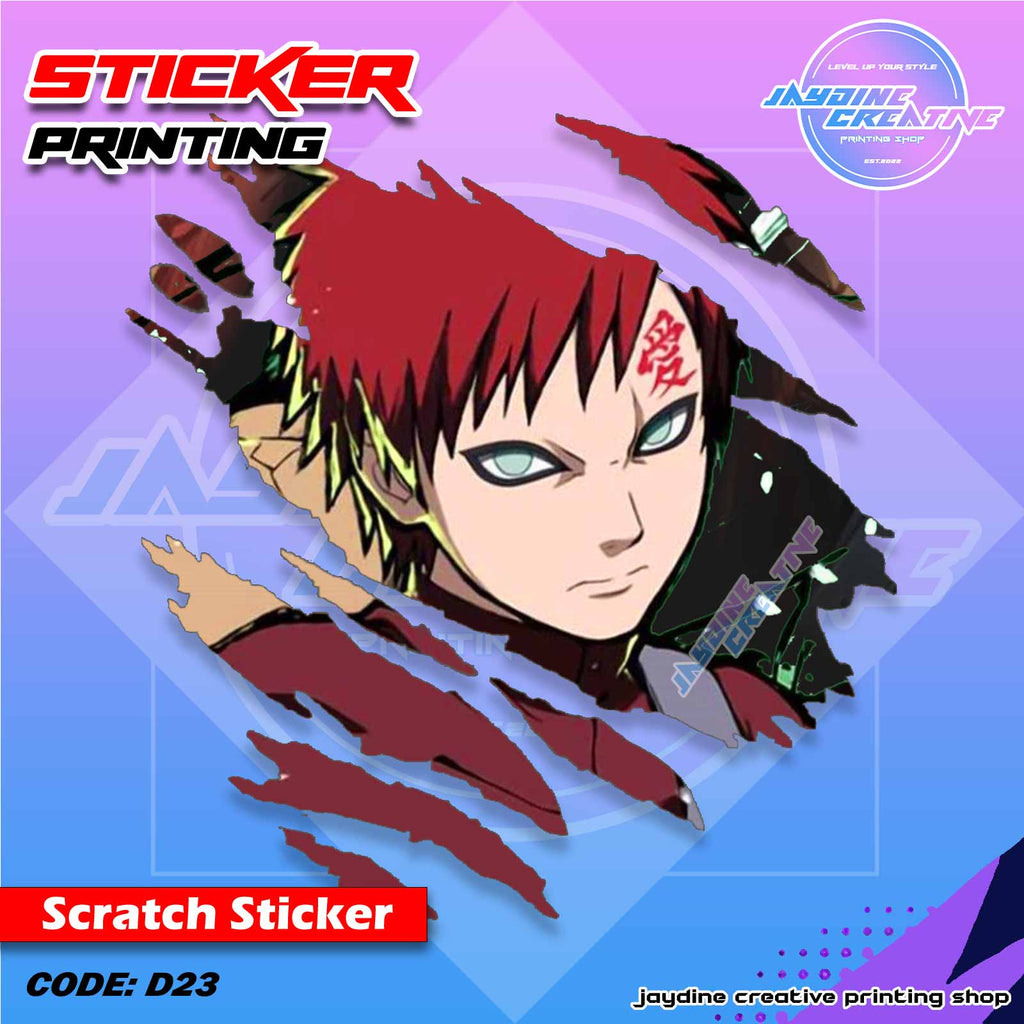 Naruto Inspired Scratch Design Sticker