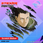 Naruto Inspired Scratch Design Sticker