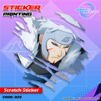 Naruto Inspired Scratch Design Sticker