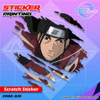 Naruto Inspired Scratch Design Sticker
