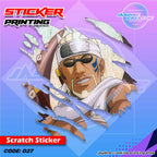 Naruto Inspired Scratch Design Sticker