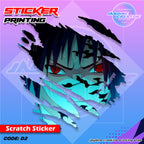Naruto Inspired Scratch Design Sticker