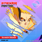 Naruto Inspired Scratch Design Sticker