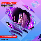 Naruto Inspired Scratch Design Sticker