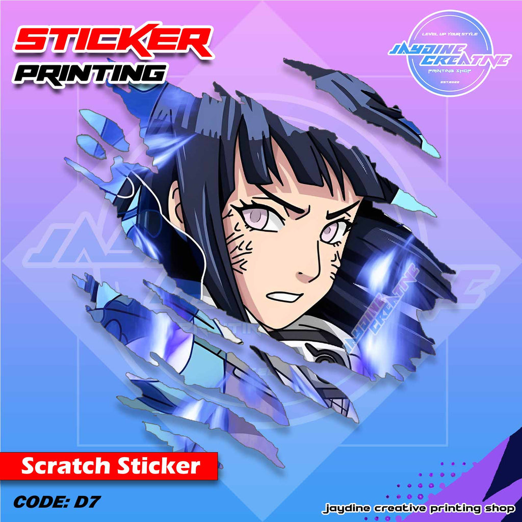 Naruto Inspired Scratch Design Sticker