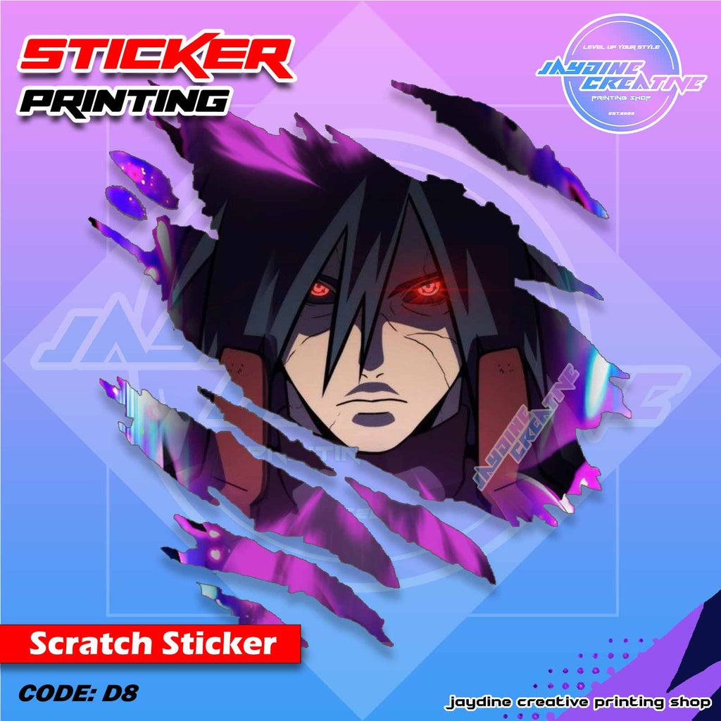 Naruto Inspired Scratch Design Sticker