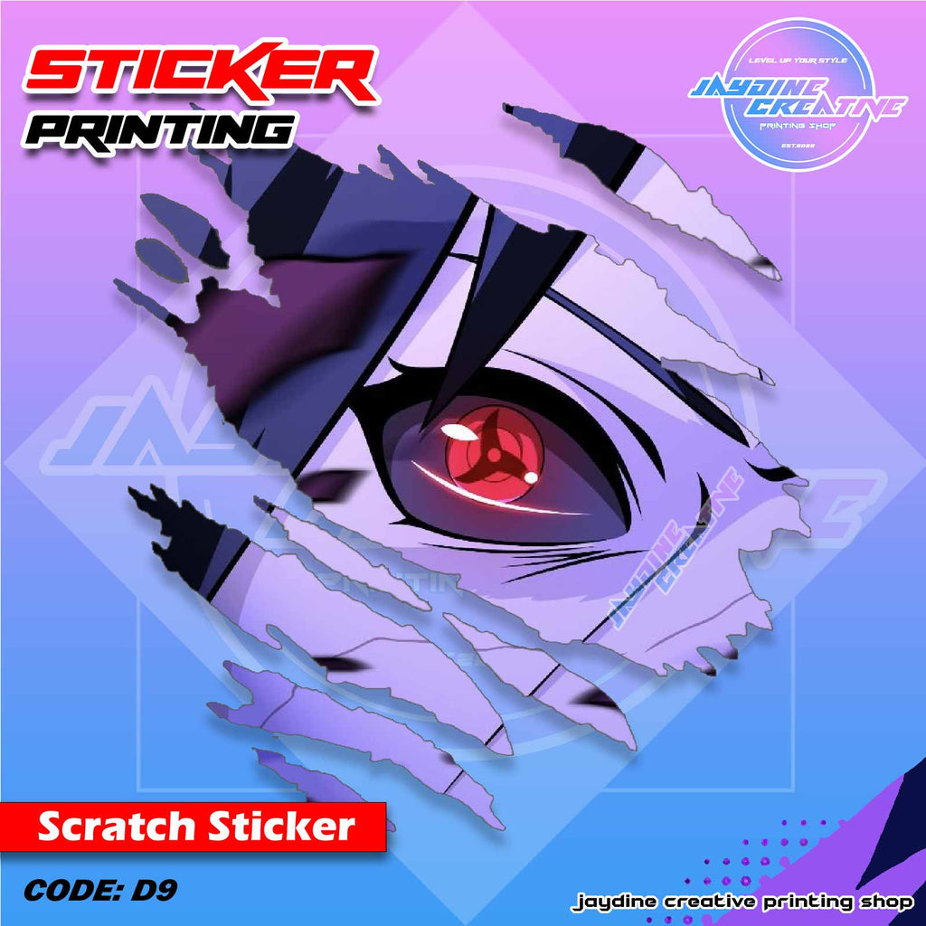 Naruto Inspired Scratch Design Sticker