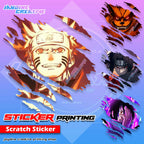 Naruto Inspired Scratch Design Sticker