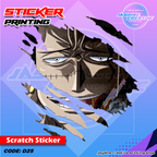 One Piece Inspired Scratch Design Sticker