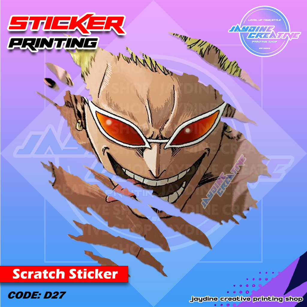 One Piece Inspired Scratch Design Sticker