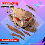 One Piece Inspired Scratch Design Sticker