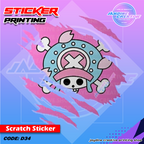 One Piece Inspired Scratch Design Sticker