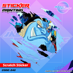One Piece Inspired Scratch Design Sticker