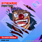One Piece Inspired Scratch Design Sticker