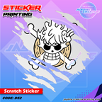 One Piece Inspired Scratch Design Sticker