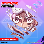 One Piece Inspired Scratch Design Sticker