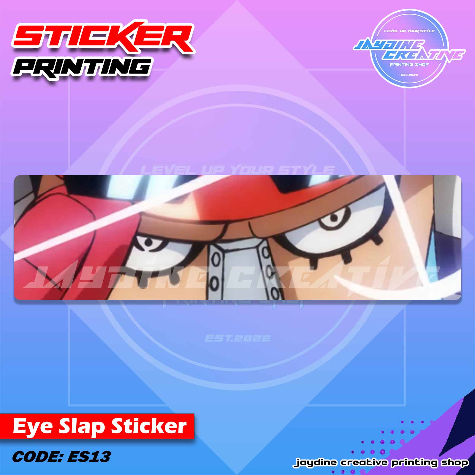 One Piece Inspired Eye Slap Sticker