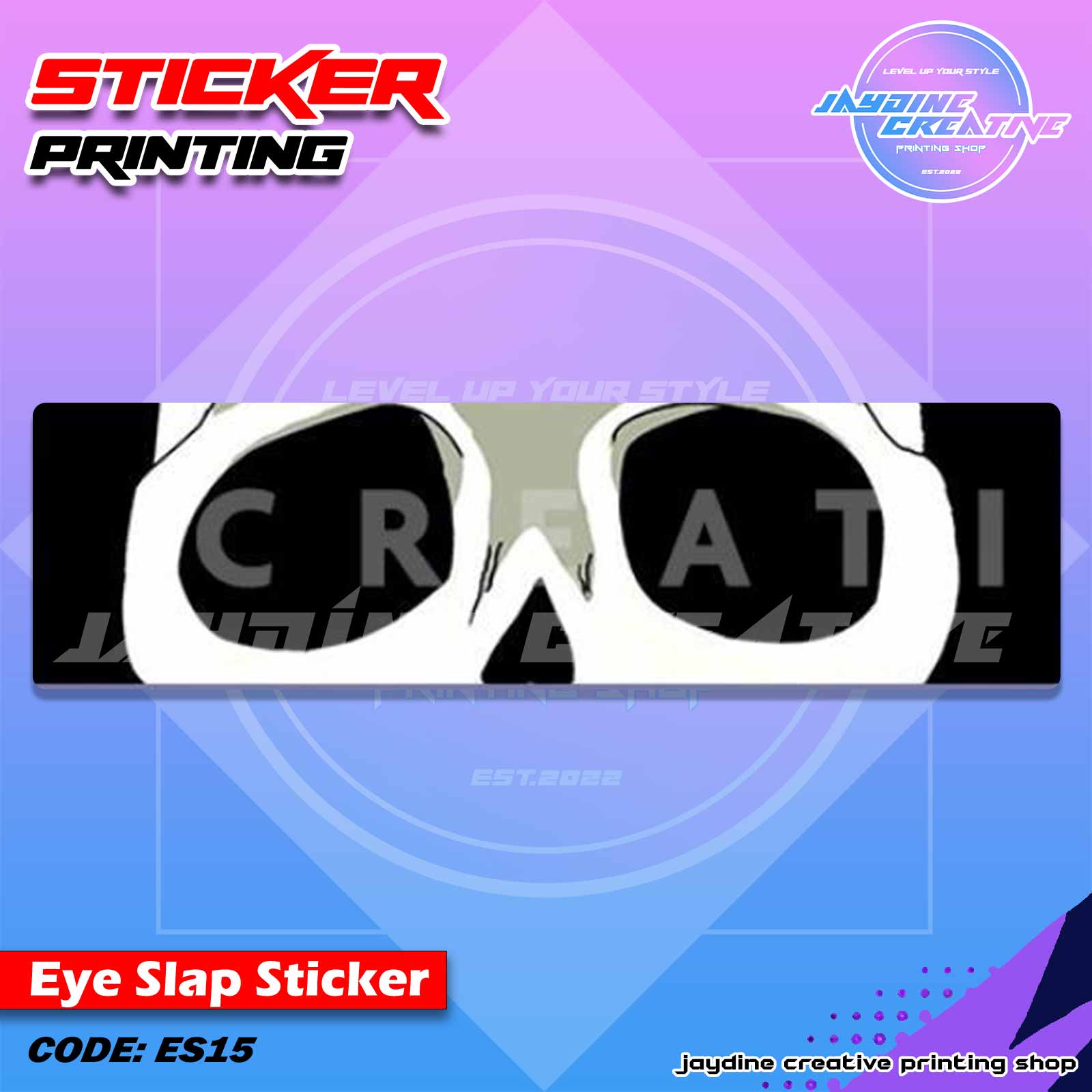 One Piece Inspired Eye Slap Sticker