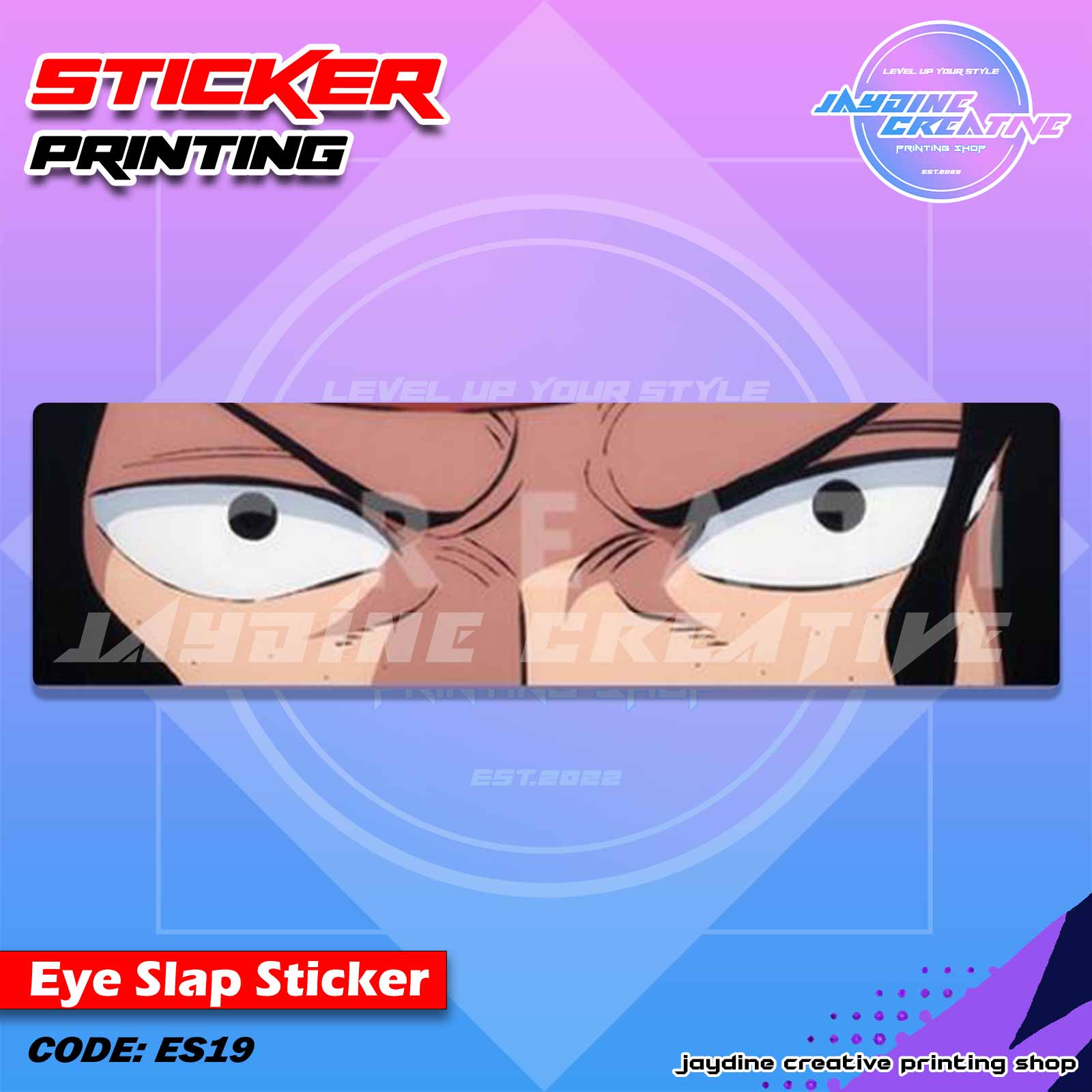 One Piece Inspired Eye Slap Sticker